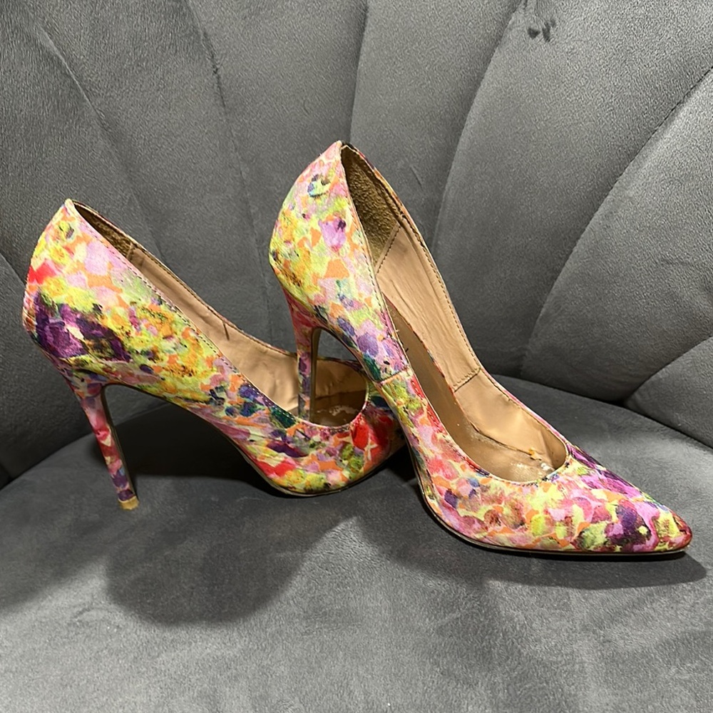 Madden Girl Colorful Floral Heels